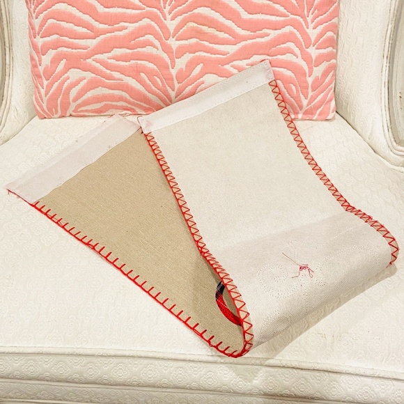 N29-NEW Christmas Linen with Stewart Tartan Reindeer Pillow Band/Wrap - Picture 6 of 9